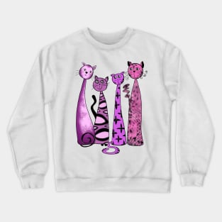 Pink cats Crewneck Sweatshirt